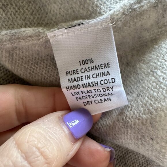 Peter Millar x Netjets Essential Cashmere Poncho Gray Womens Size OS Minimalist - Picture 6 of 7